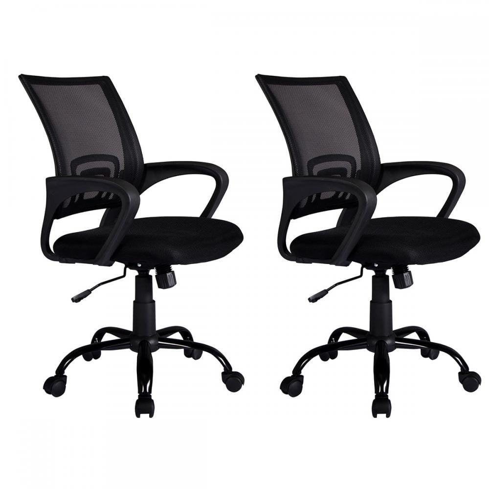Ergonomic Mesh Computer Office Desk Midback Task Chair w/Metal Base Set of 2