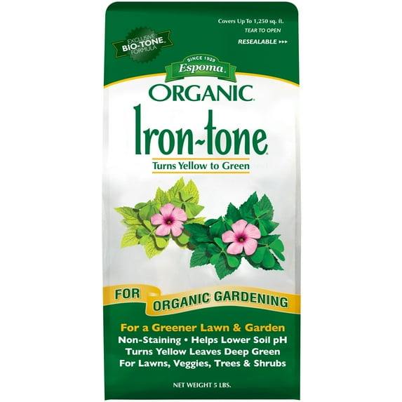 Espoma Organic Iron-tone 5 Pound Bag for Greener Lawn and Garden