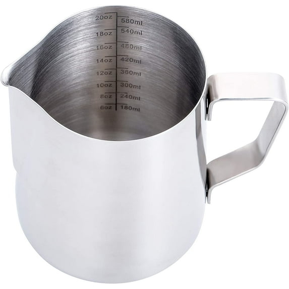 Espresso Milk Frothing Pitcher 20 oz,Espresso Steaming Pitcher 20 oz,Coffee Milk Frothing Cup,Coffee Steaming Pitcher 20 oz/600 ml