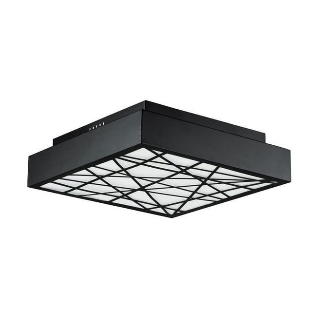 Et2 E20645-61 Intersect 16" Wide Integrated Led Flush Mount Square Ceiling Fixture - Black