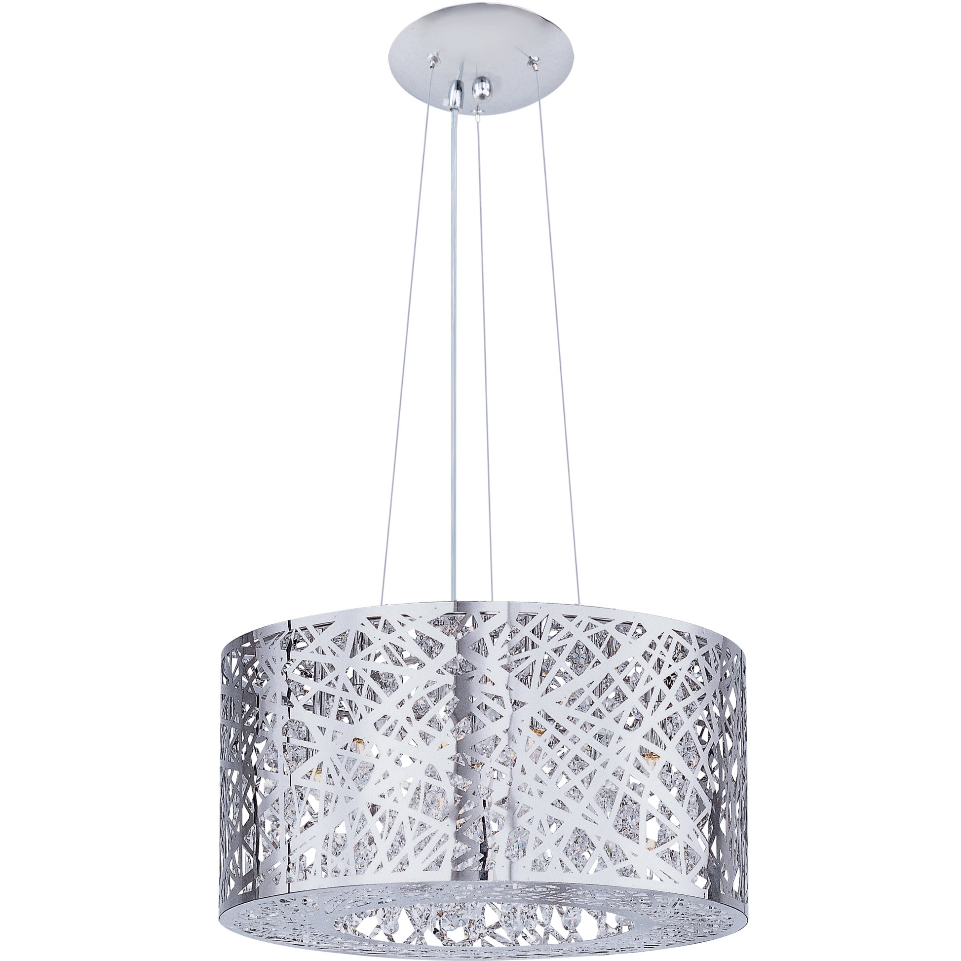 Et2 E21309 Inca 15" Crystal Drum Pendant - Chrome