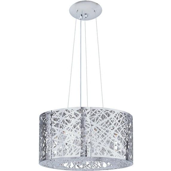 Et2 E21309 Inca 15" Crystal Drum Pendant - Chrome