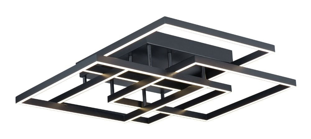 E21518-BK-ET2 Lighting-Traverse-112W 1 LED Flush Mount-31 Inches wide by 6 inches high-Black Finish