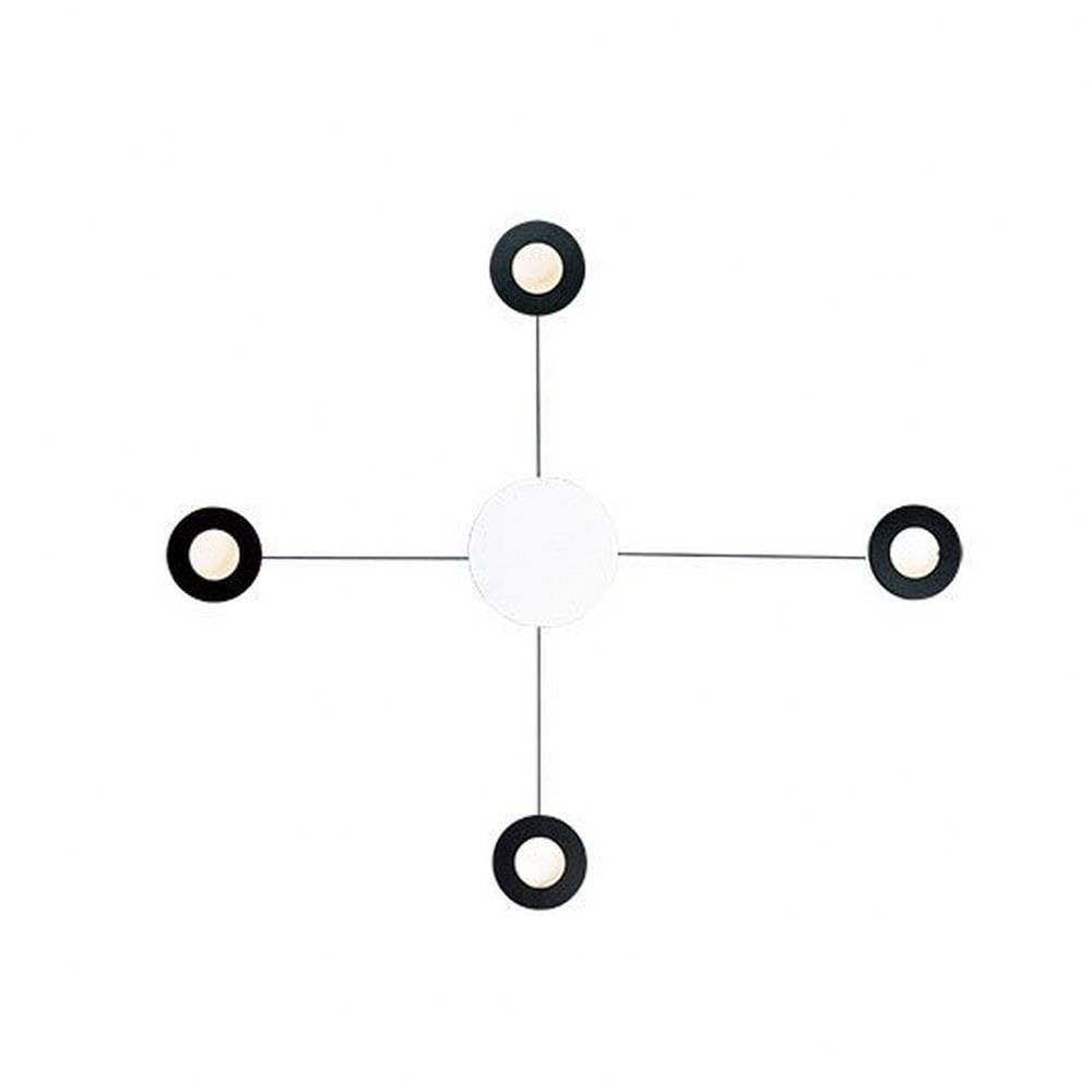 Et2 E23174 Orbital 4 Light 37" Tall Led Wall Sconce - White