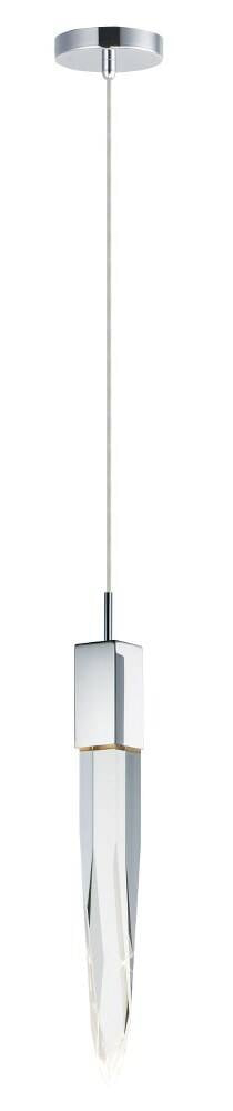 -6W 1 Led Pendant-4.75 Inches Wide By 21 Inches High-Polished Chrome Finish Et2 Lighting E31241-20Pc