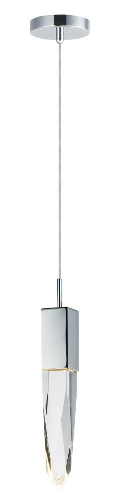 E31242-20PC-ET2 Lighting-Quartz-6W 1 LED Pendant-4.75 Inches wide by 17.25 inches high-Polished Chrome Finish