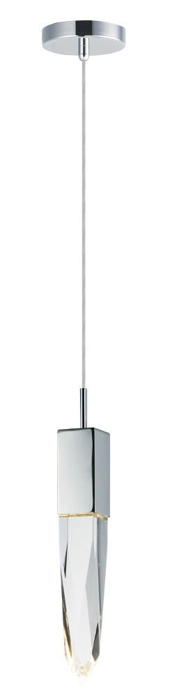 E31242-20PC-ET2 Lighting-Quartz-6W 1 LED Pendant-4.75 Inches wide by 17.25 inches high-Polished Chrome Finish