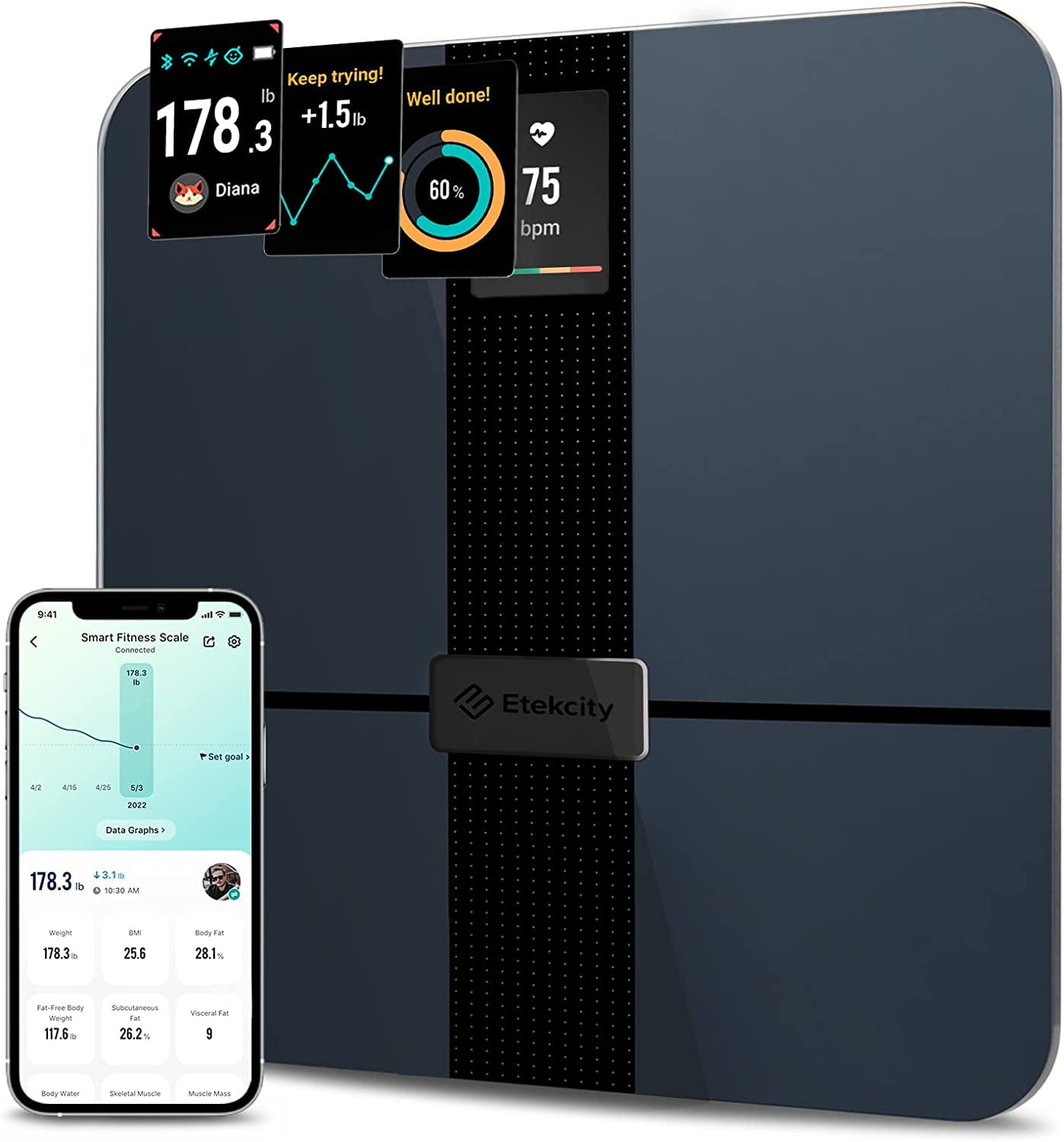 Apex  Smart WiFi Body Fat Scale, 400 lb