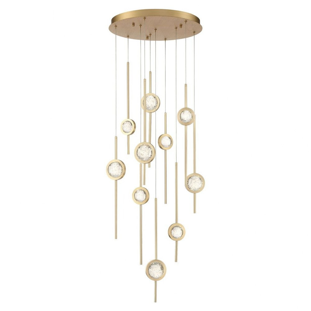 Eurofase LED Anodized Aluminum Mix + Clear Seeded Ball