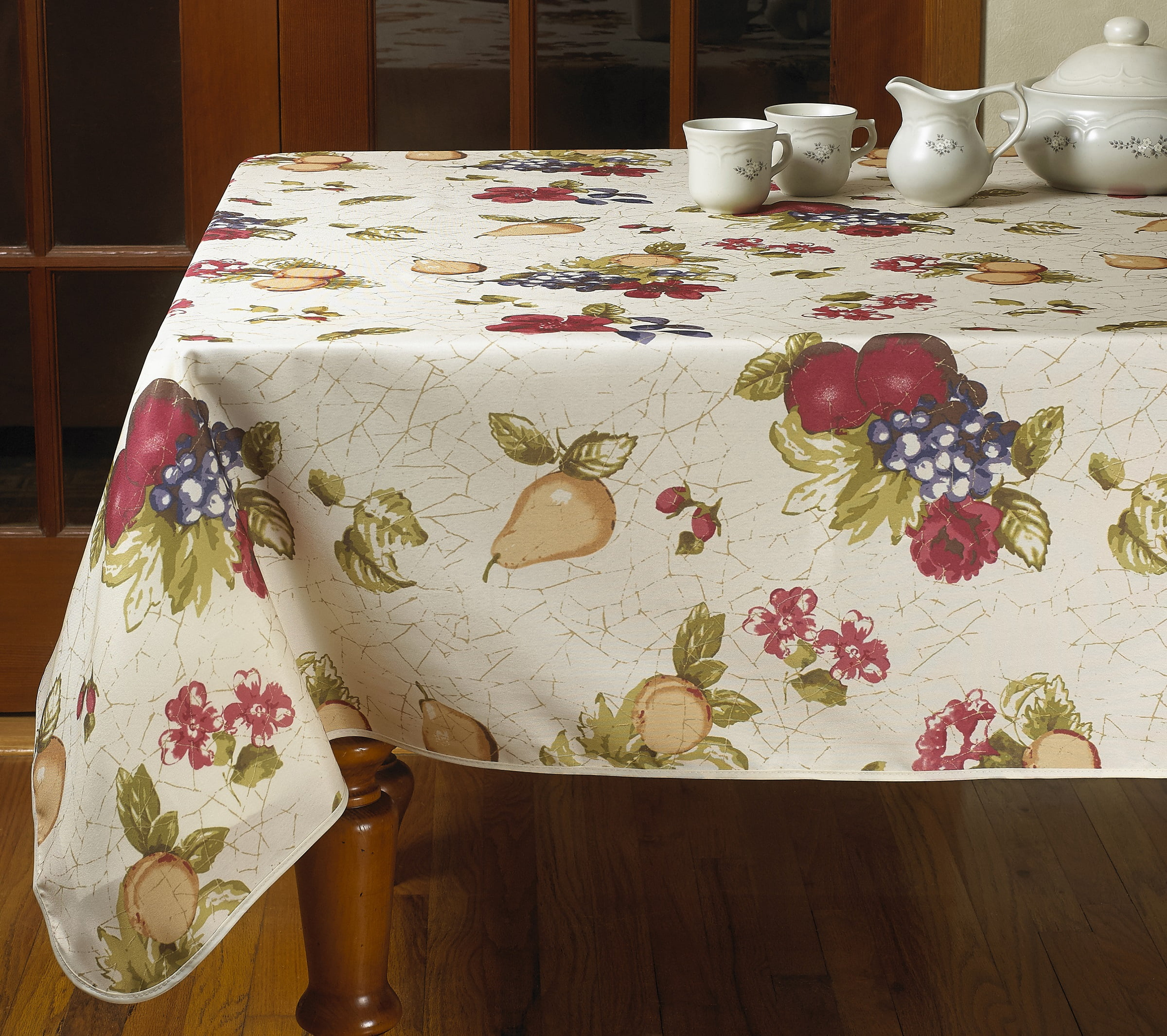 European Paradise Fruits Vintage design Printed Tablecloths - Beige
