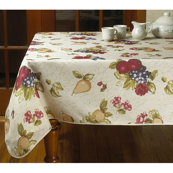 European Paradise Fruits Vintage design Printed Tablecloths - Beige