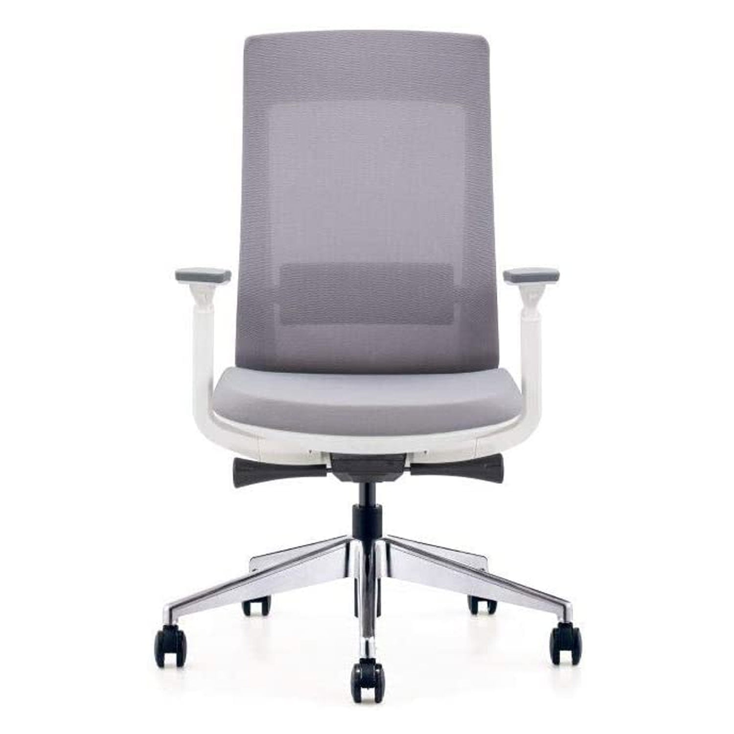 Eurotech Elevate Ergonomic Adjustable Office Chair, White Frame Gray Mesh