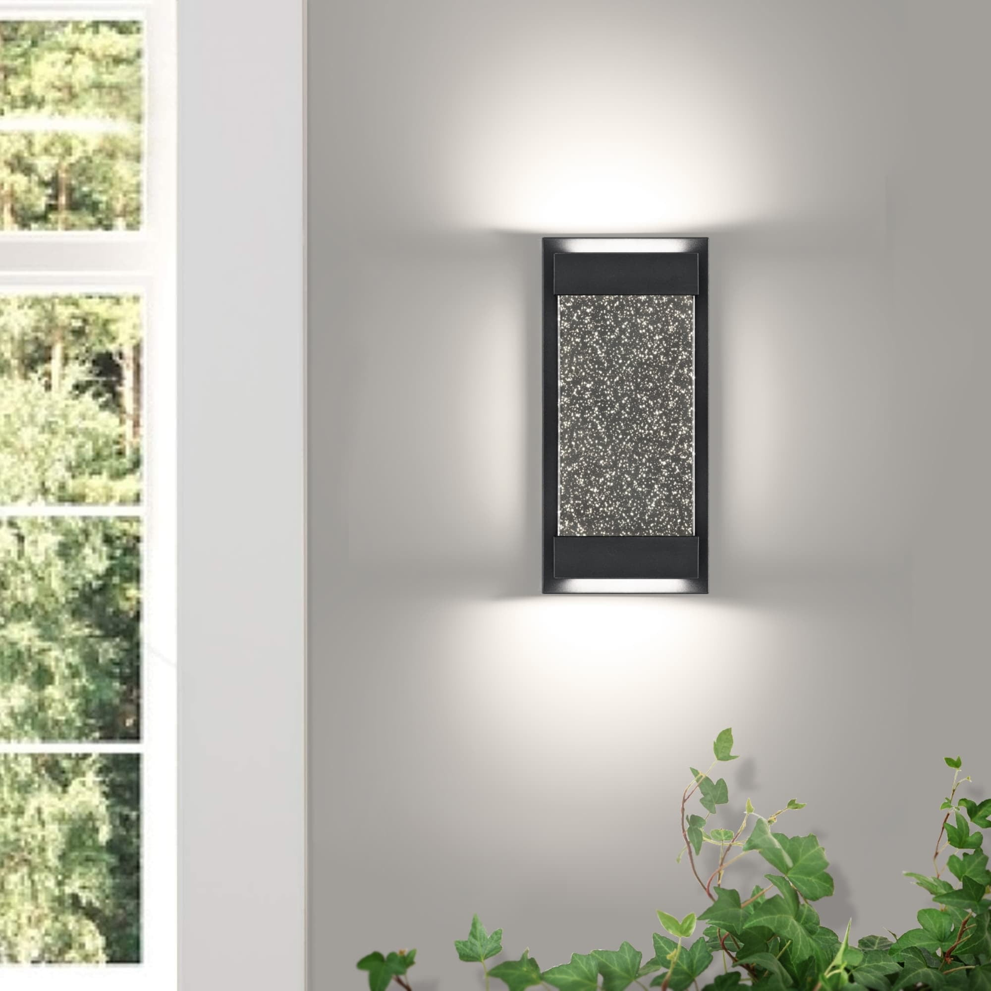 Eurus Home  LED Dimmable  Bubble Wall Sconce Lighting Fixtures Matt Black for Outdoor Indoor