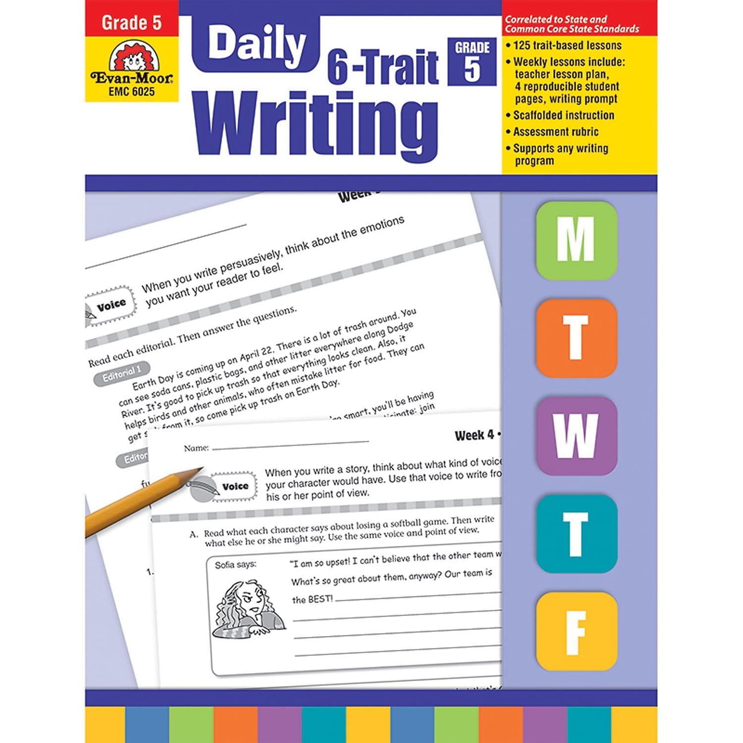 Evan-Moor Daily 6 Trait Writing Grade 6 Book