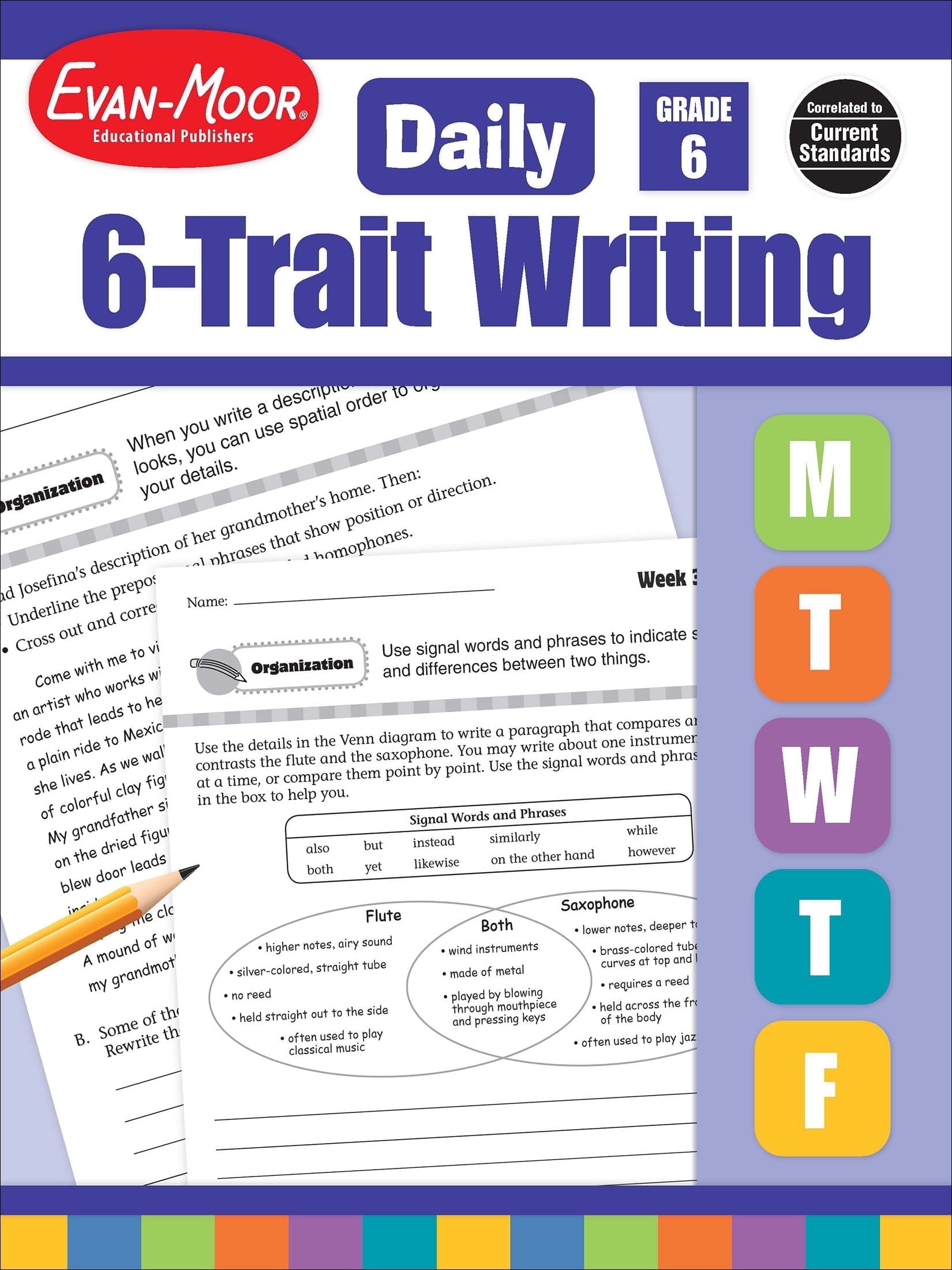 Evan-Moor Daily 6 Trait Writing Grade 6 Book