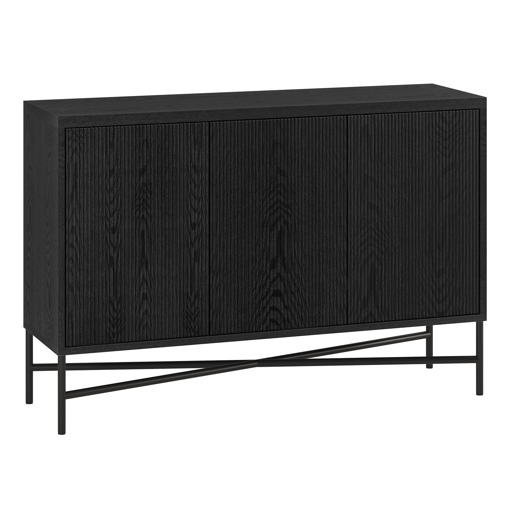 Evelyn&Zoe 48" Modern Contemporary Buffet Table Black