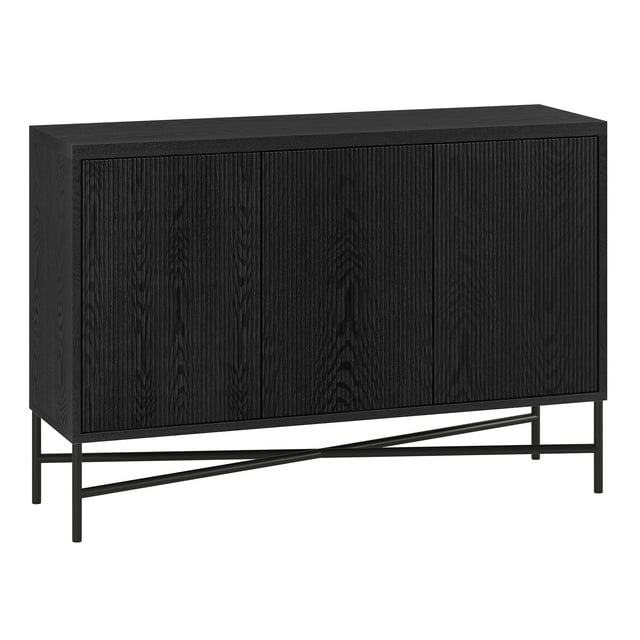 Evelyn&Zoe 48" Modern Contemporary Buffet Table Black