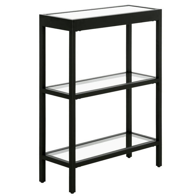 Evelyn&Zoe Alexis 22" Wide Rectangular Console Table, Blackened Bronze