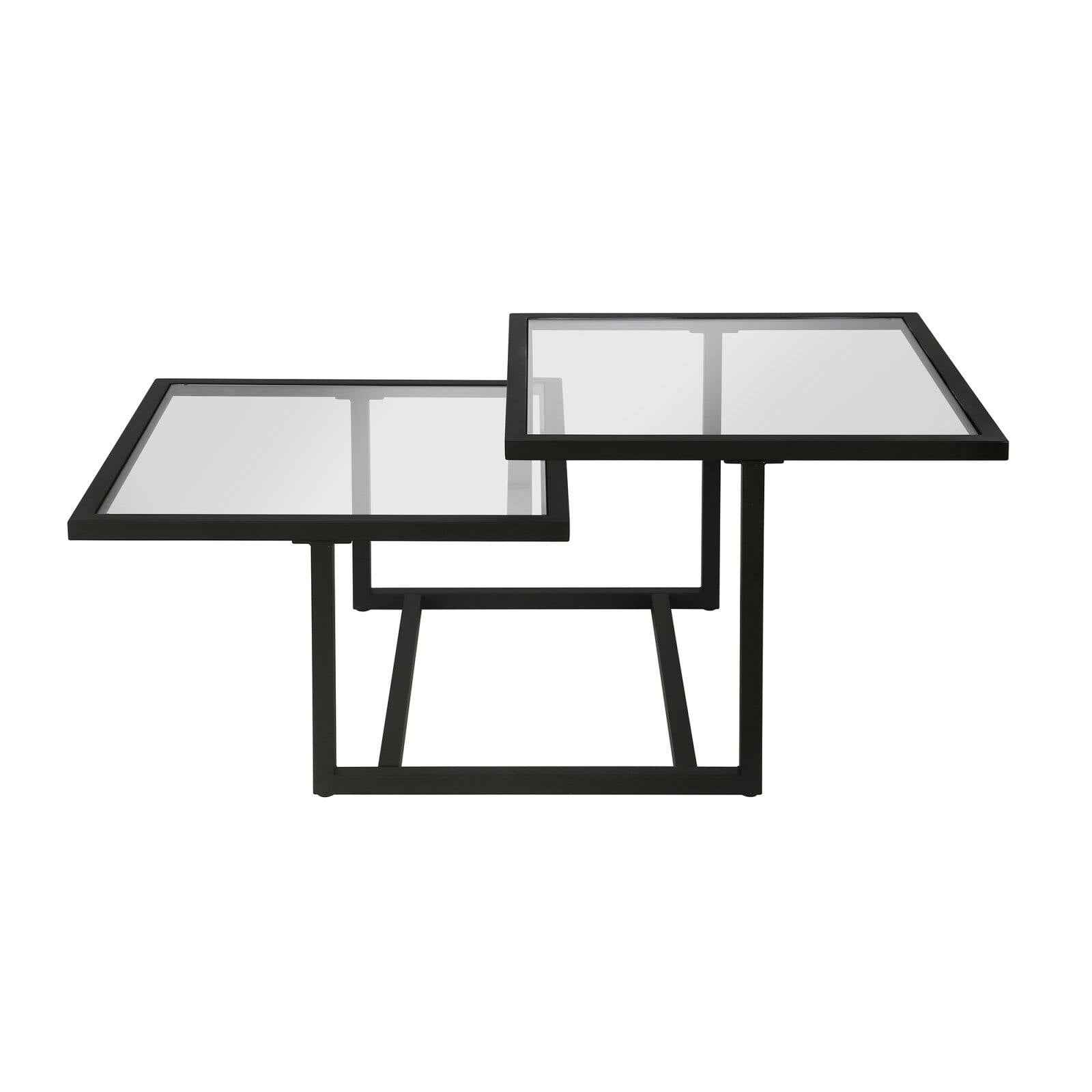 Evelyn&Zoe Amalie 43" Wide Square Coffee Table, Blackened Bronze