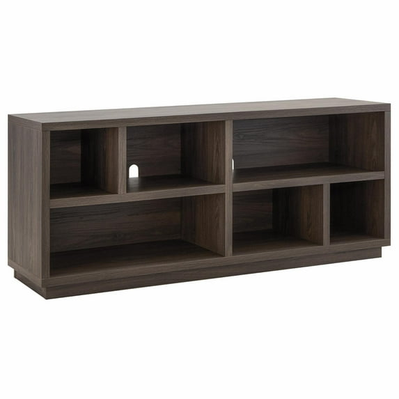 Evelyn&Zoe Bowman Rectangular TV Stand for TV's up to 65", Alder Brown