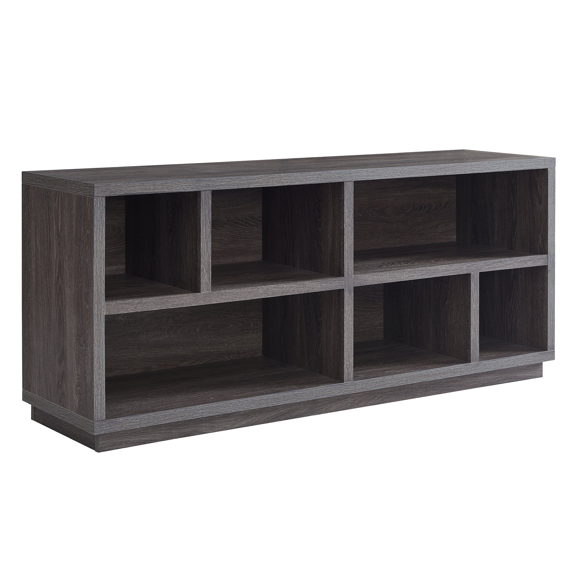 Evelyn&Zoe Bowman Rectangular TV Stand for TV's up to 65", Burnished Oak