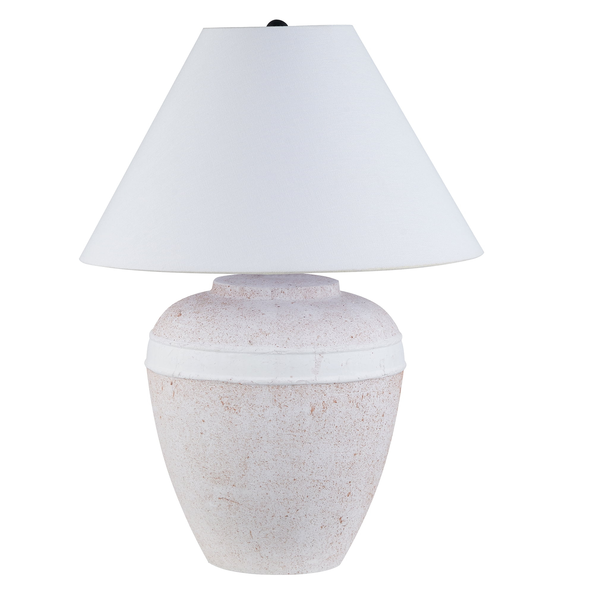 Evelyn&Zoe Chiara 22.5" Modern Ceramic Table Lamp with White Cone Fabric Shade