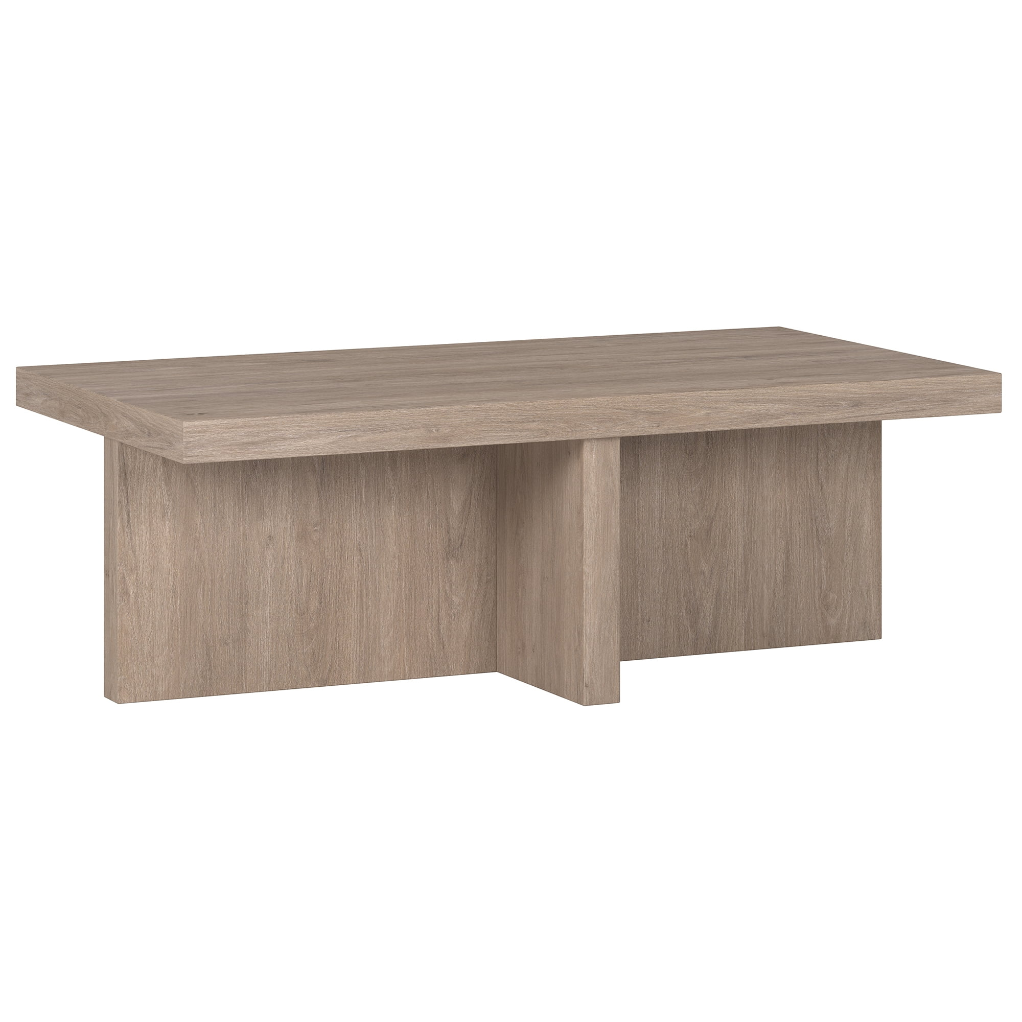 Evelyn&Zoe Contemporary Durable Rectangular Medium Density Fiberboard, Antiqued Gray Oak