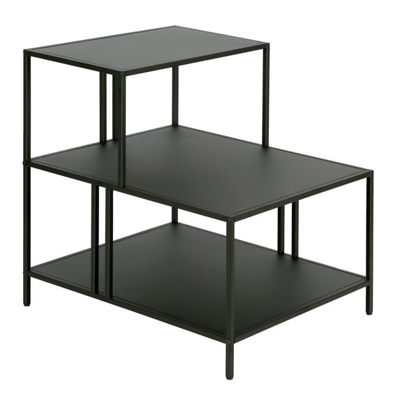Evelyn&Zoe Cortland 20" Wide Rectangular Side Table, Blackened Bronze