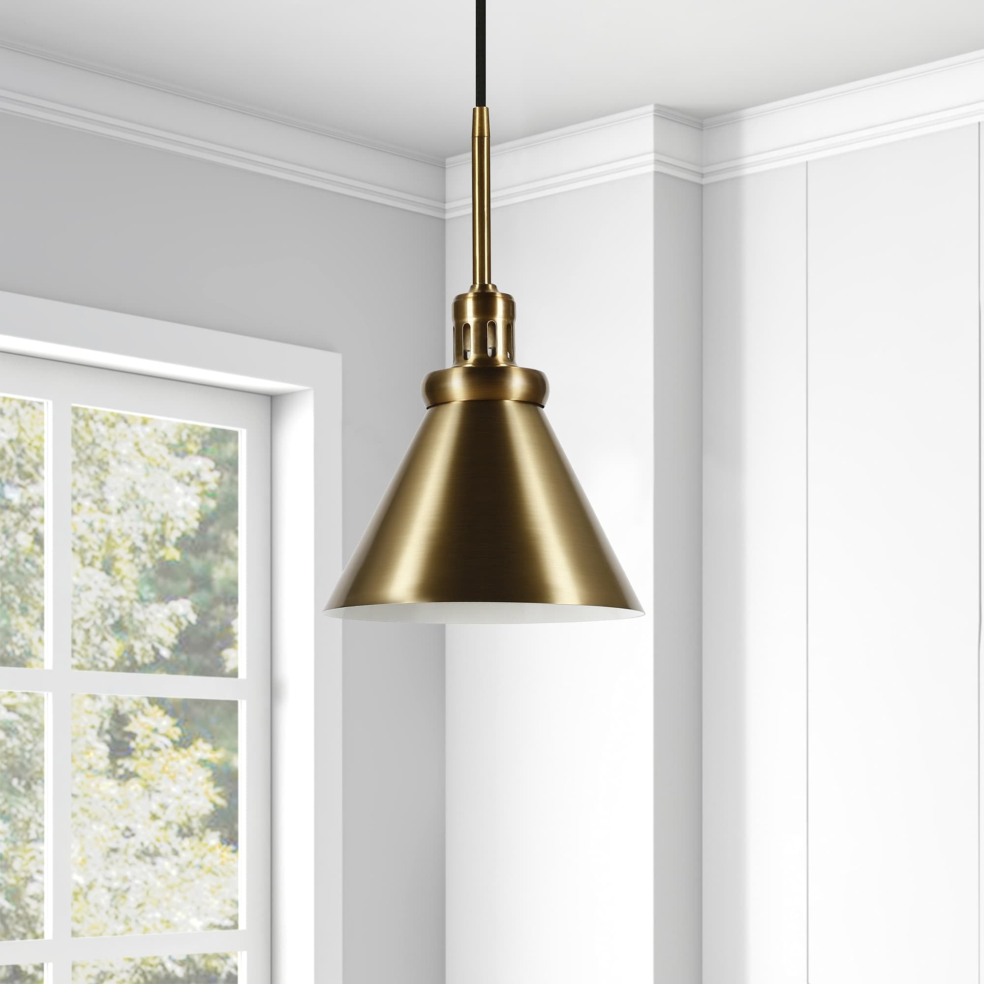 Evelyn&Zoe Industrial Metal Pendant
