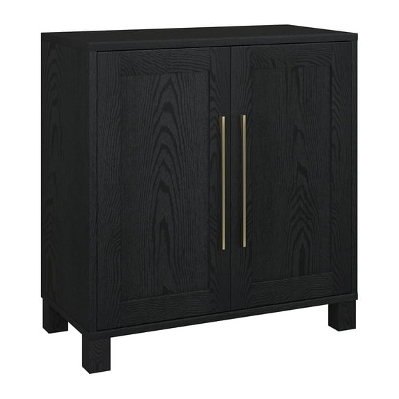Evelyn&Zoe Chabot 28" Wide Rectangular Accent Cabinet, Black Grain
