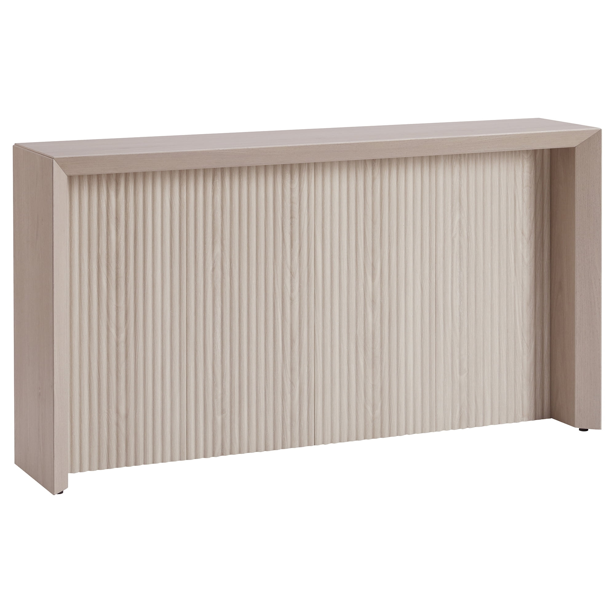 Evelyn&Zoe Modern/Contemporary 56" Wide Alder White Console Table