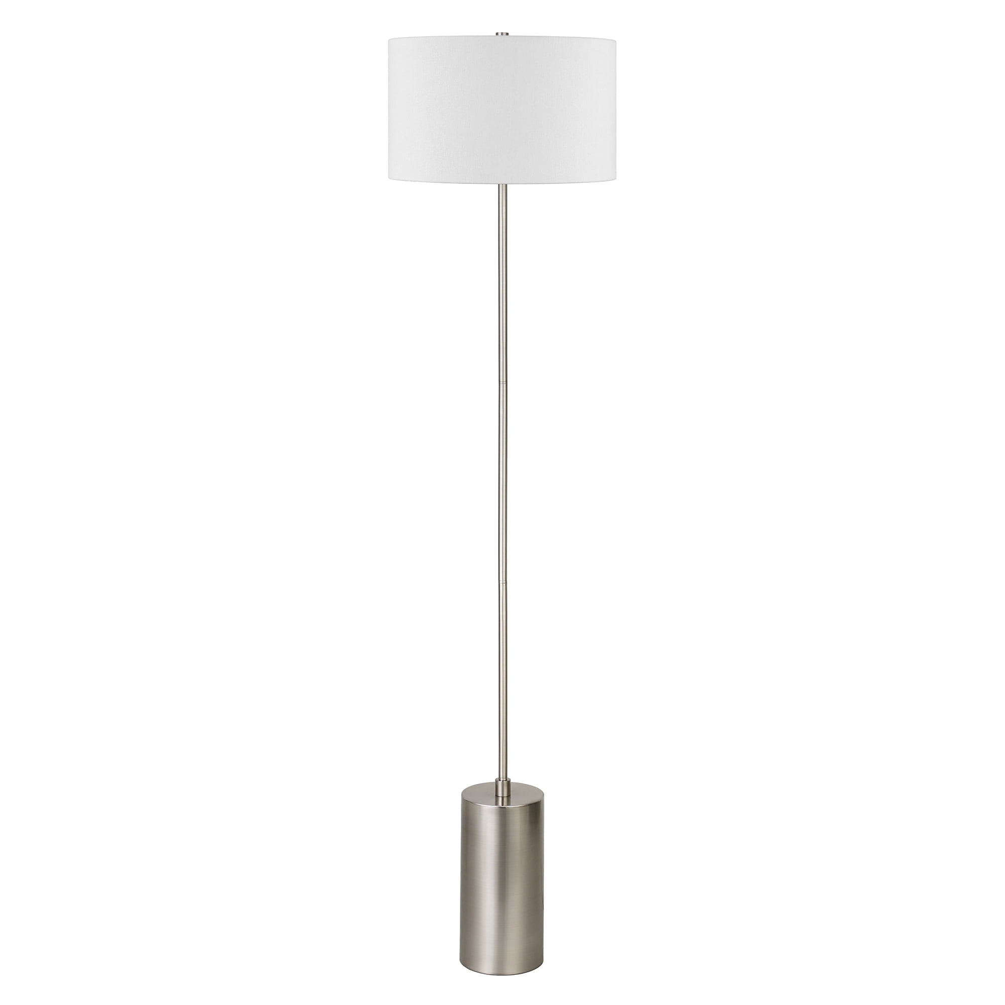 Henn&Hart 64" Silver Floor Lamp