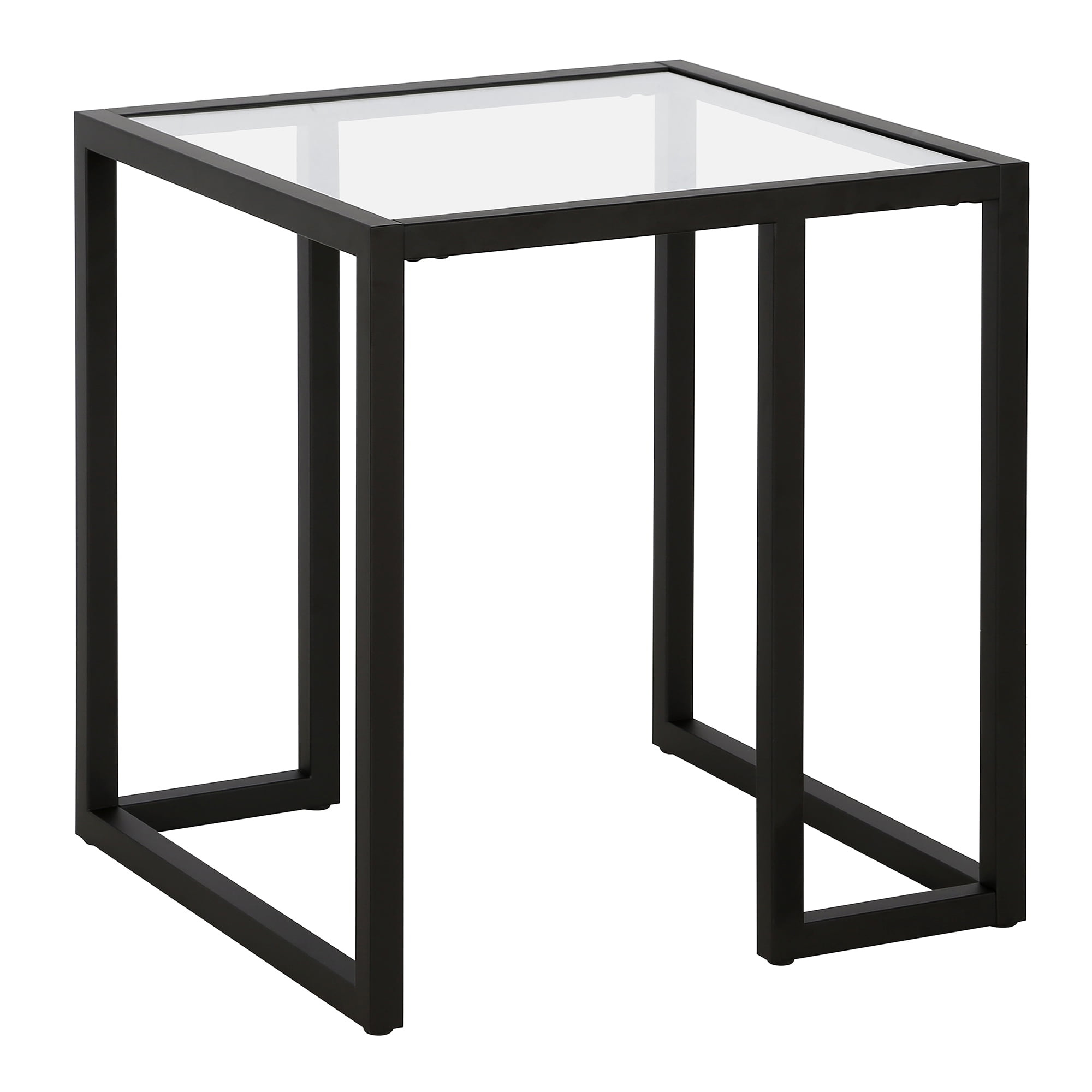 Evelyn&Zoe Oscar 20" Wide Square Side Table, Blackened Bronze