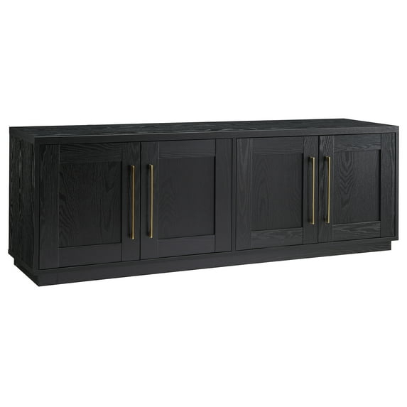 Evelyn&Zoe Tillman Rectangular TV Stand for TV's up to 75", Black Grain