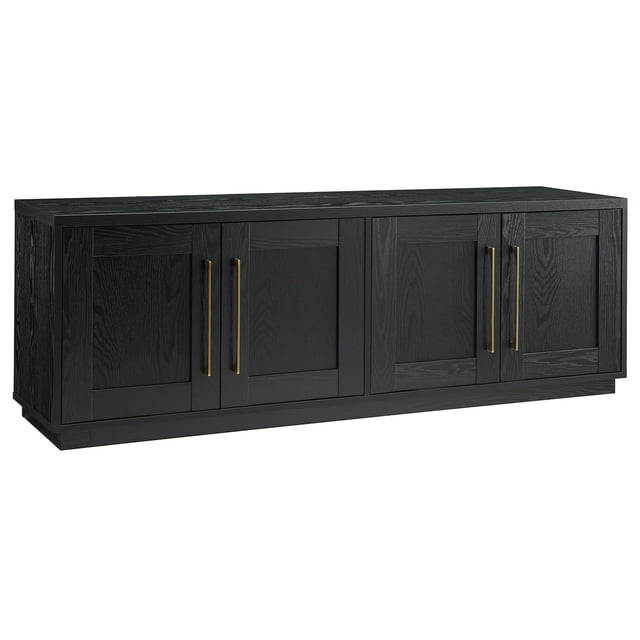 Evelyn&Zoe Tillman Rectangular TV Stand for TV's up to 75", Black Grain