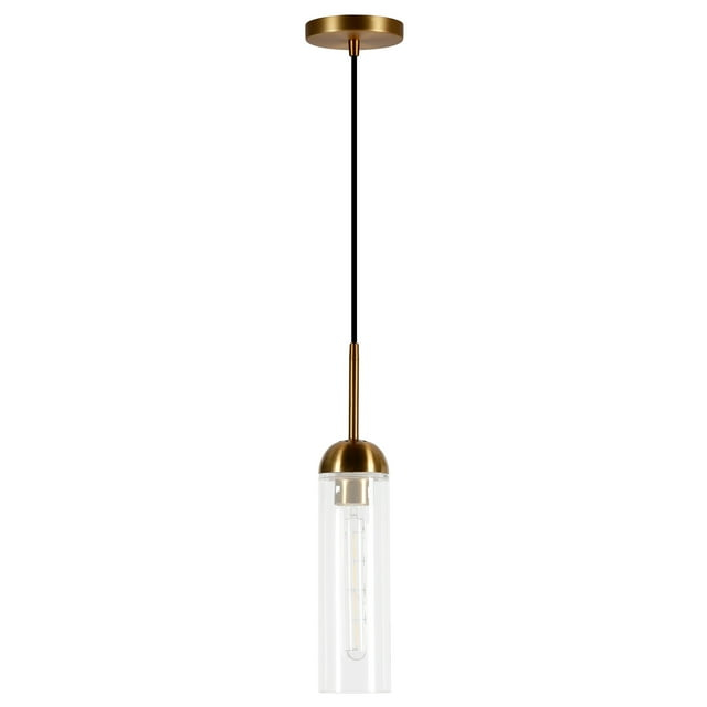 Evelyn&Zoe Transitional Clear Glass Mini Pendant