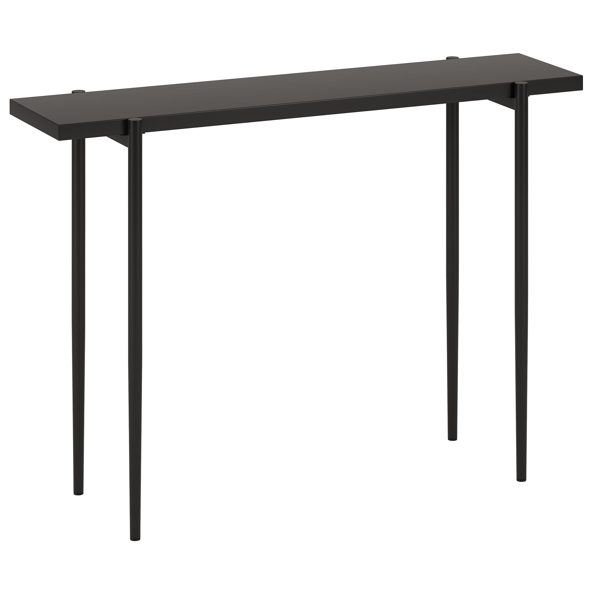 Evelyn&Zoe Wayne 42" Rectangular Console Table, Blackened Bronze