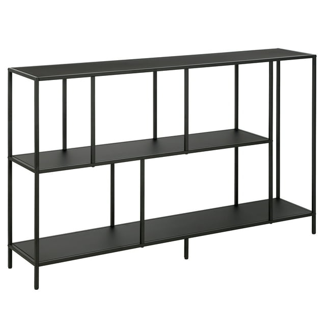 Evelyn&Zoe Winthrop 52" Wide Rectangular Console Table, Blackened Bronze