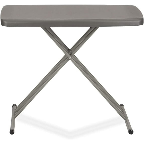 Adjustable Height Gray Polyethylene Folding Table