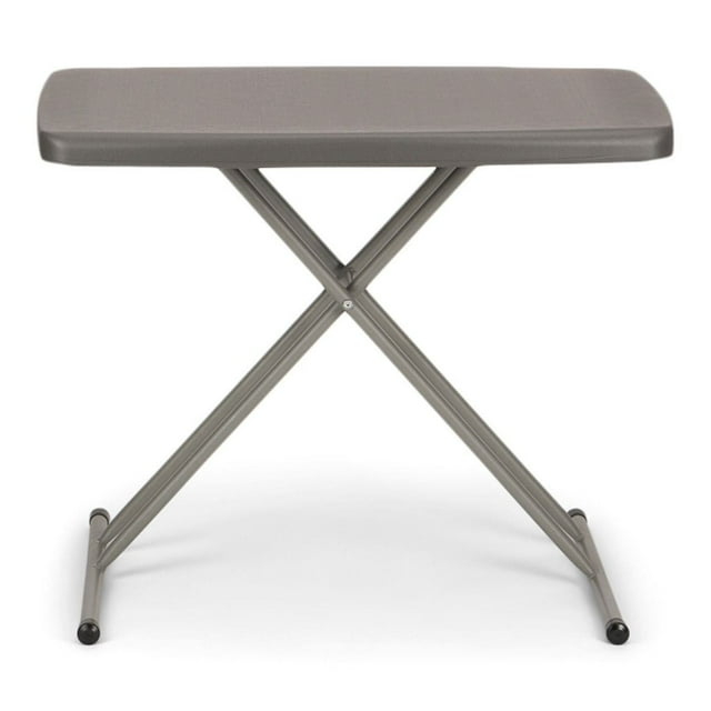 Adjustable Height Gray Polyethylene Folding Table