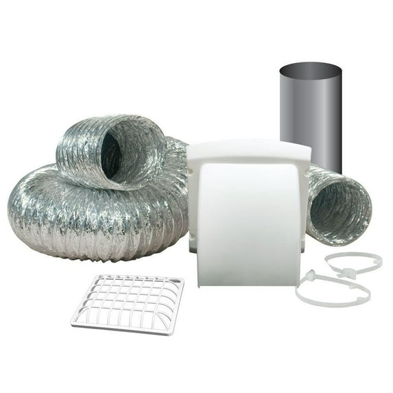 Wide Mouth Dryer Vent Kit with 4 in. X 8 Ft. Aluminum Dryer Duct