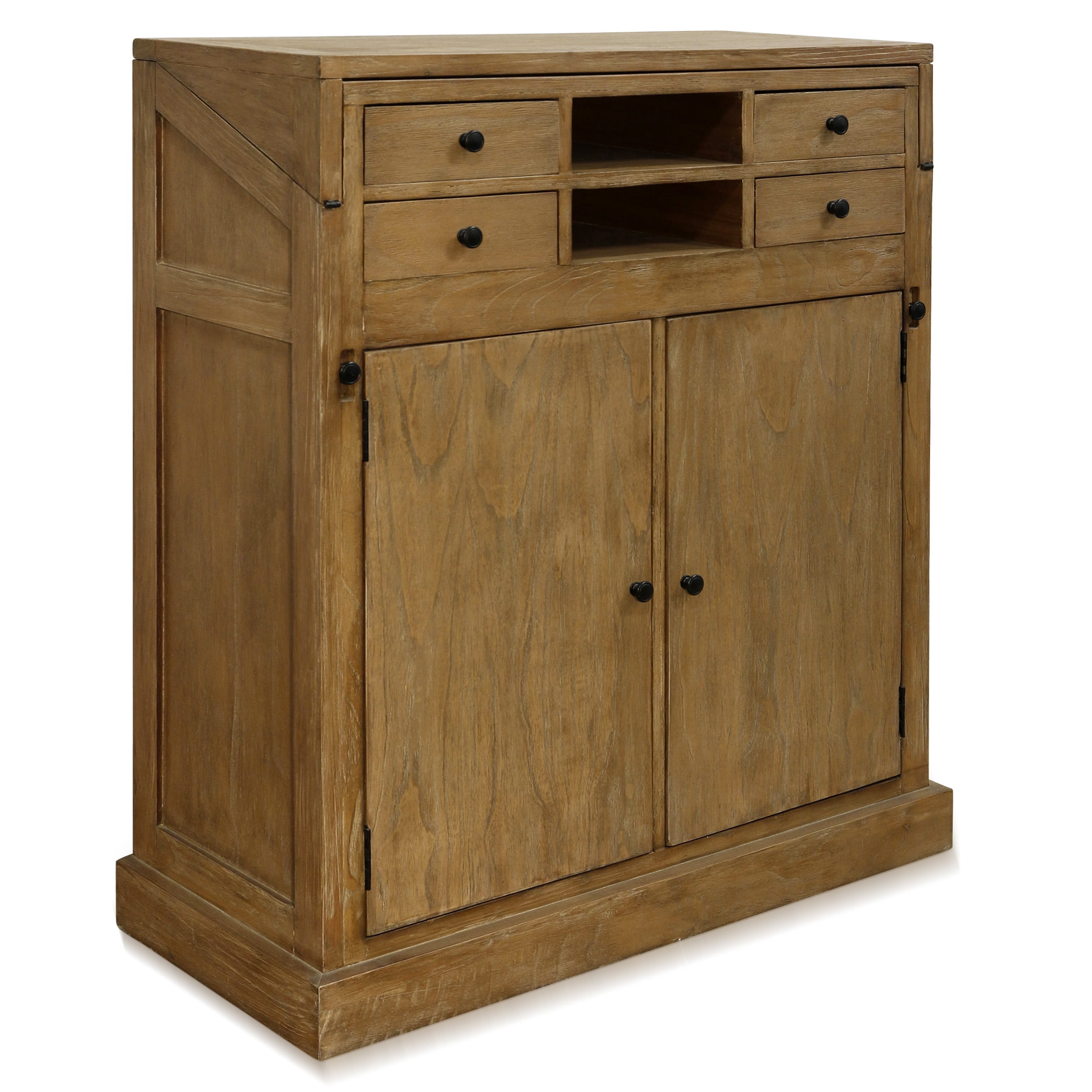 Everett Farmhouse - Drop Lid Desk - Solid Mindy Wood - Latte Brown Finish