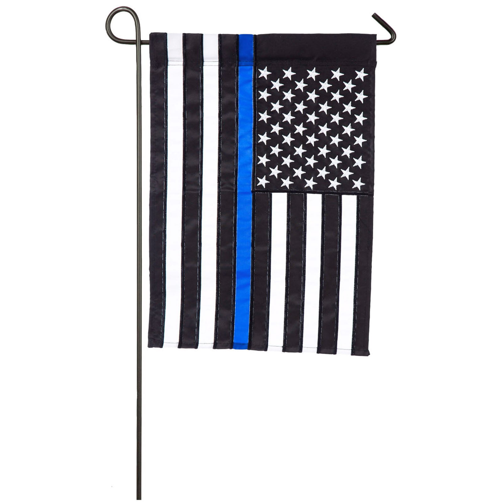 Evergreen Flag Thin Blue Line Garden Applique Flag 12.5 x 18 Inches Indoor Outdoor Decor