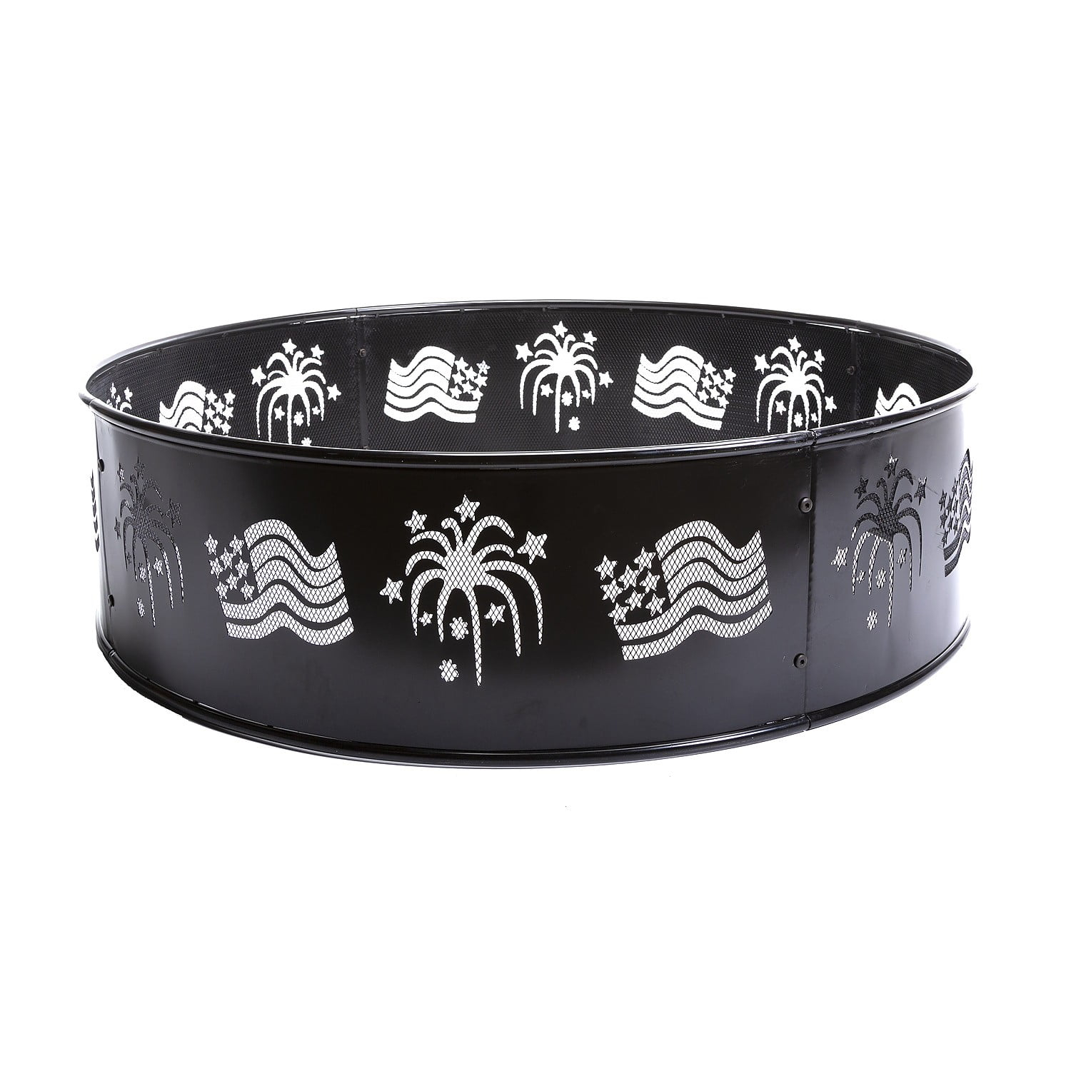 Evergreen Flags and Fireworks Fire Ring- 36 x 10 x 36 Inches Outdoor Safe and Weather Resistant