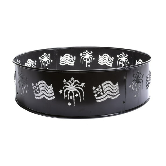 Evergreen Flags and Fireworks Fire Ring- 36 x 10 x 36 Inches Outdoor Safe and Weather Resistant