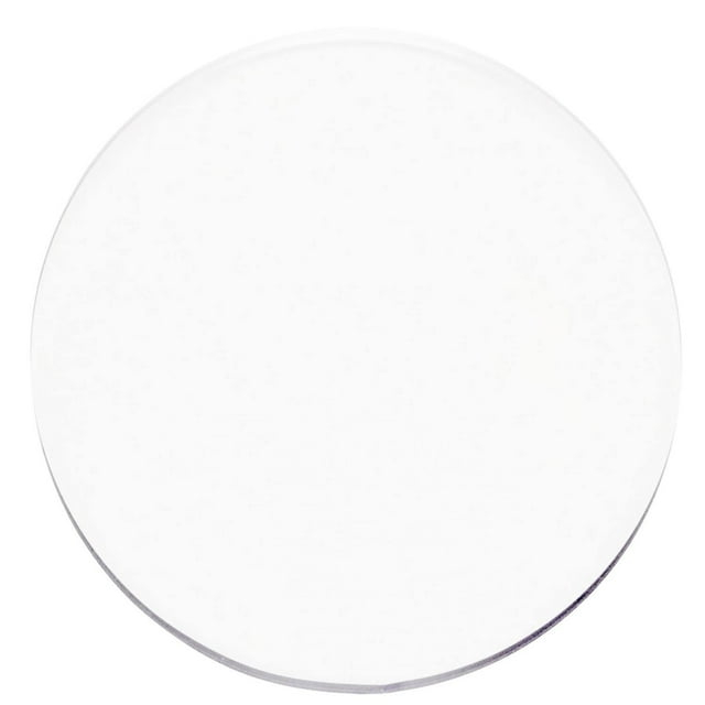 ExactMade - Clear Placemats Set of 2, USA Made, Safe, 15 Inch Round, 2mm Thick Ultra Clear Smooth Vinyl, Placemats Vinyl Wipe Clean, Plastic Place Mats, Flexible Plastic Sheet