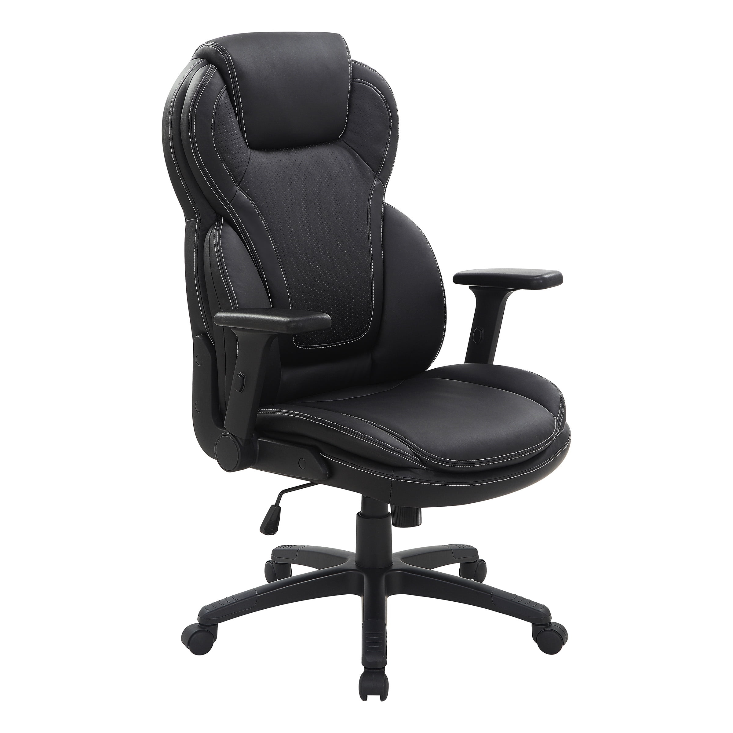 Executive High Back Black Bonded Leather Office Chair