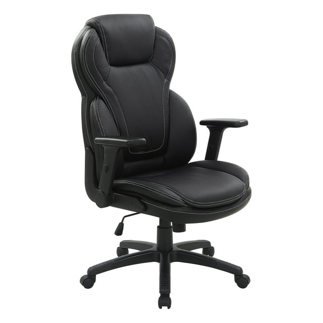 Executive High Back Black Bonded Leather Office Chair