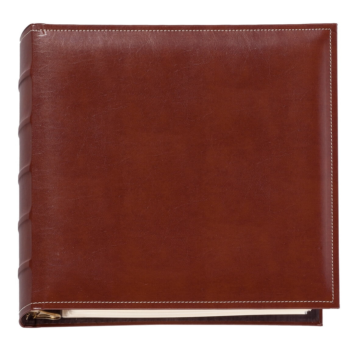 Exposures Charter Extra-Capacity 3-Ring Photo Album, Cognac