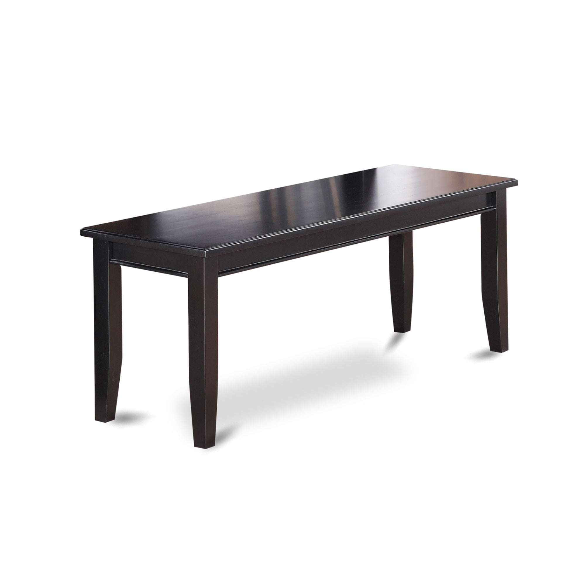 Black Solid Wood Traditional Dining Bench